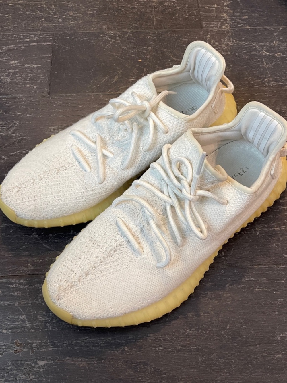 US 10.5 Adidas Yeezy Boost 350 V2 Low Cream Triple White CP9366 sneaker shoe men